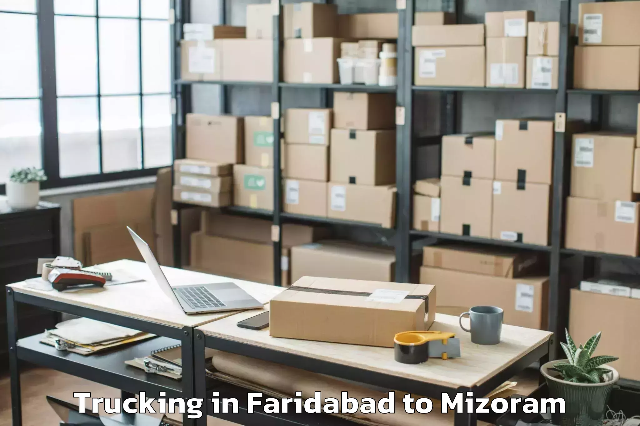 Efficient Faridabad to Icfai University Mizoram Aizaw Trucking